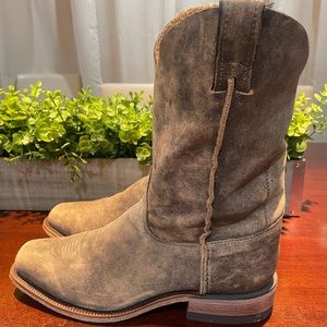 Justin Bent Rail Cowboy Boots - Made In USA. Mens Size 9 EE